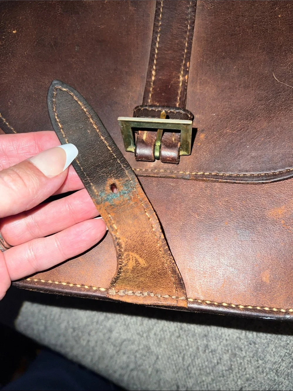 Classic Brown Leather Crossbody Bag